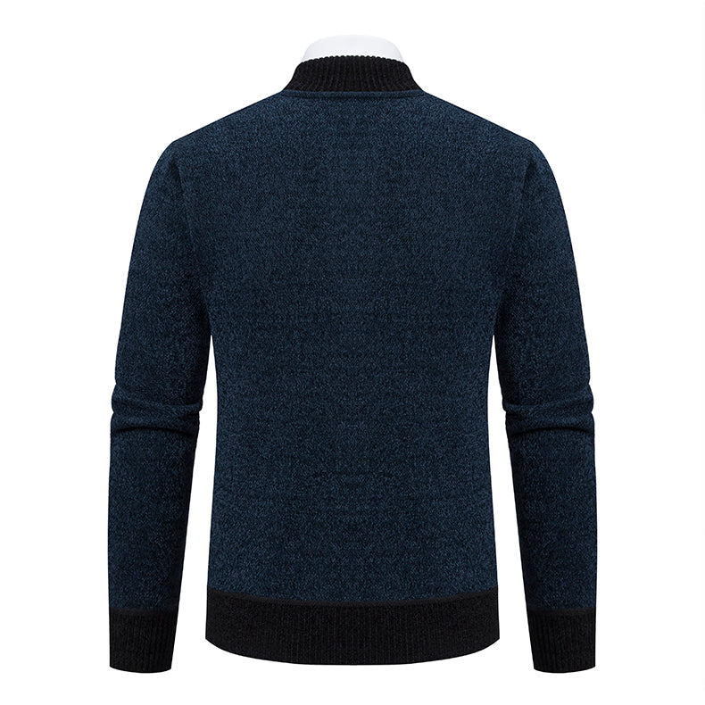 Embroidered Cardigan | Full-Zip | Casual Elegance