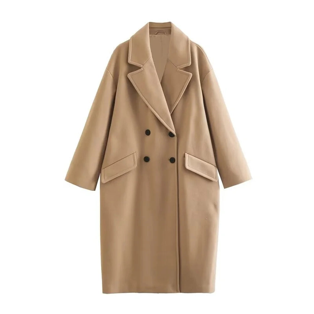 Double-Breasted Wool Blend Coat | Classic Tailored Fit | Timeless Elegance | Winter Staple