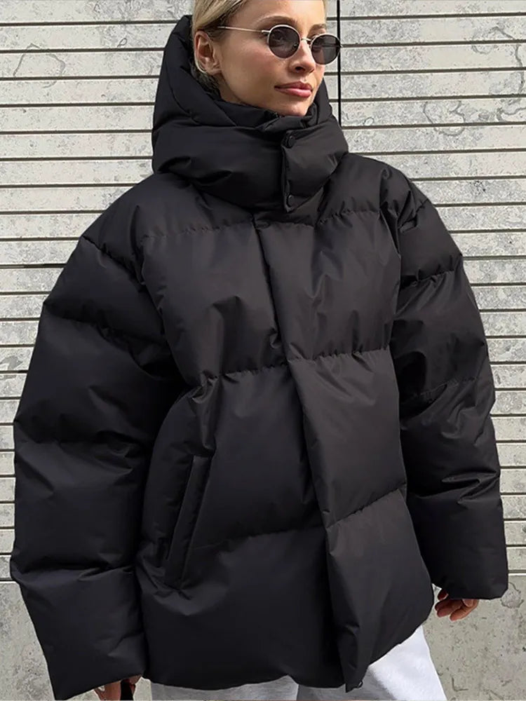 Oversized Puffer Jacket | High-Neck Collar | Ultra-Warm Insulation | Bold Winter Style