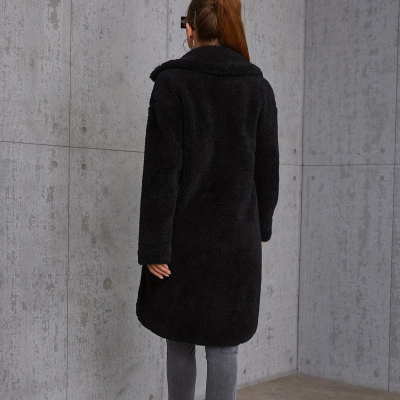 Long Faux Fur Coat | Plush Warmth | Elegant Winter Style