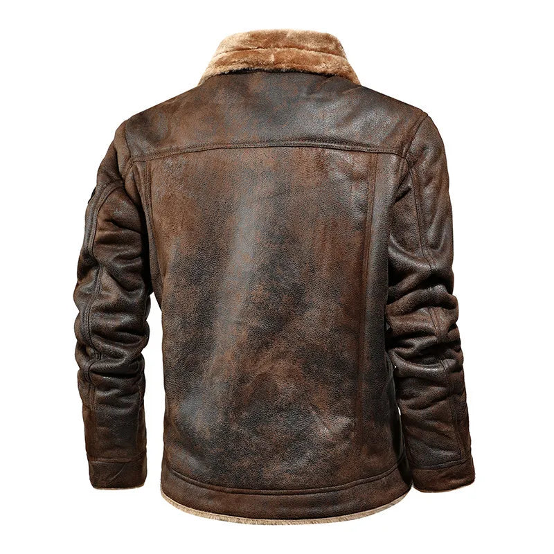 Aviator Jacket | Faux Leather | Warm and Stylish