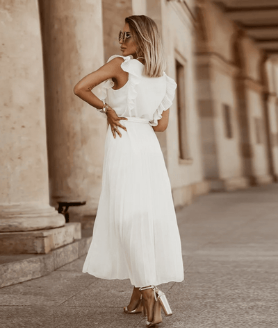 Serafina – Sleeveless Satin Maxi Dress