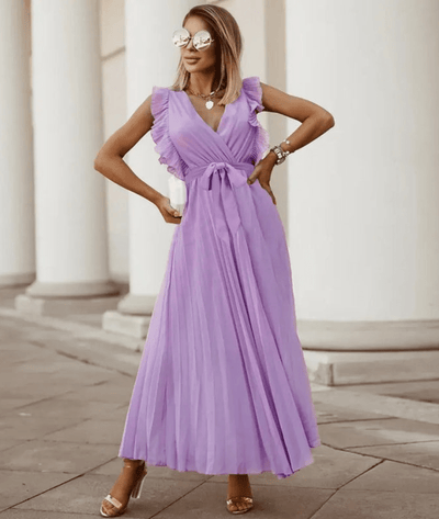 Serafina – Sleeveless Satin Maxi Dress