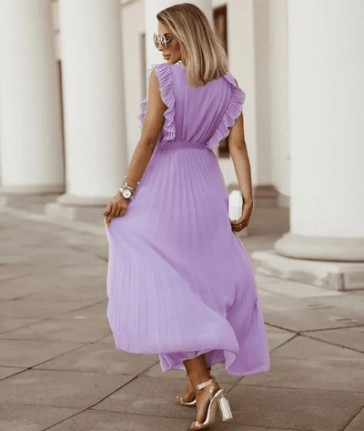 Serafina – Sleeveless Satin Maxi Dress