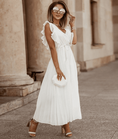 Serafina – Sleeveless Satin Maxi Dress