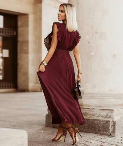 Serafina – Sleeveless Satin Maxi Dress