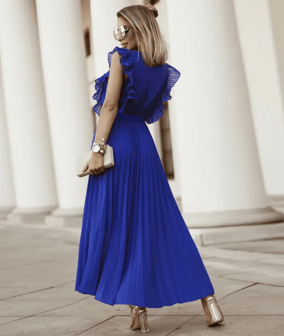 Serafina – Sleeveless Satin Maxi Dress