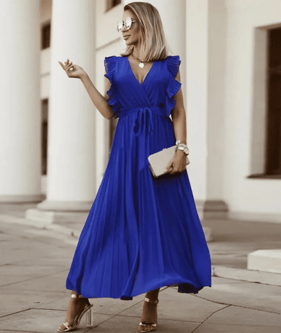 Serafina – Sleeveless Satin Maxi Dress