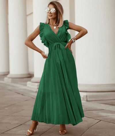 Serafina – Sleeveless Satin Maxi Dress