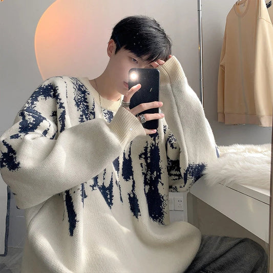 Abstract Knit Sweater | Oversized | Cozy and Stylish