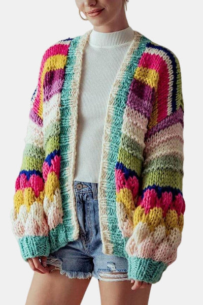 Shane – Striped Chunky Knitted Cardigan