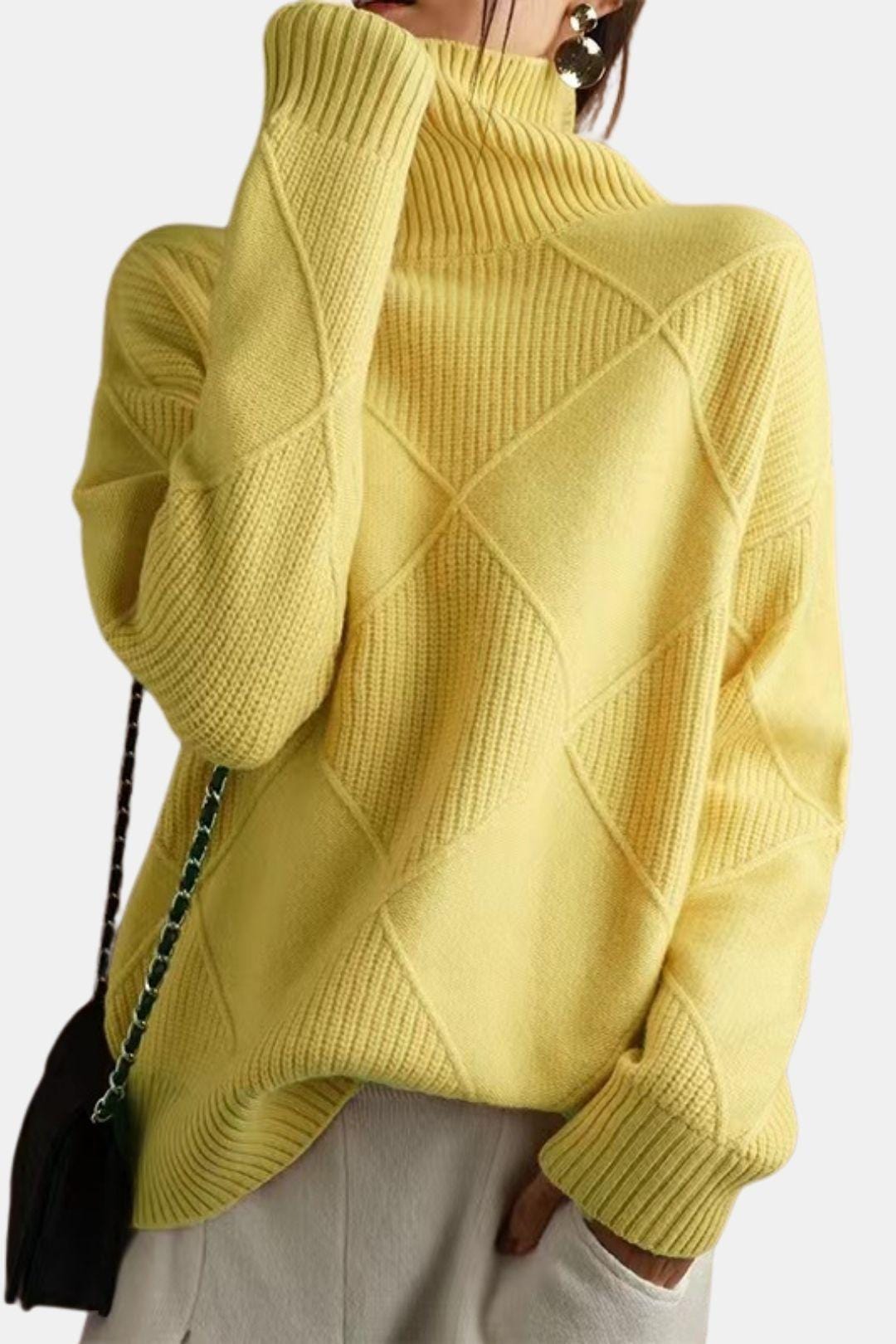 Solayne - Pure Cashmere Sweater with Turtleneck