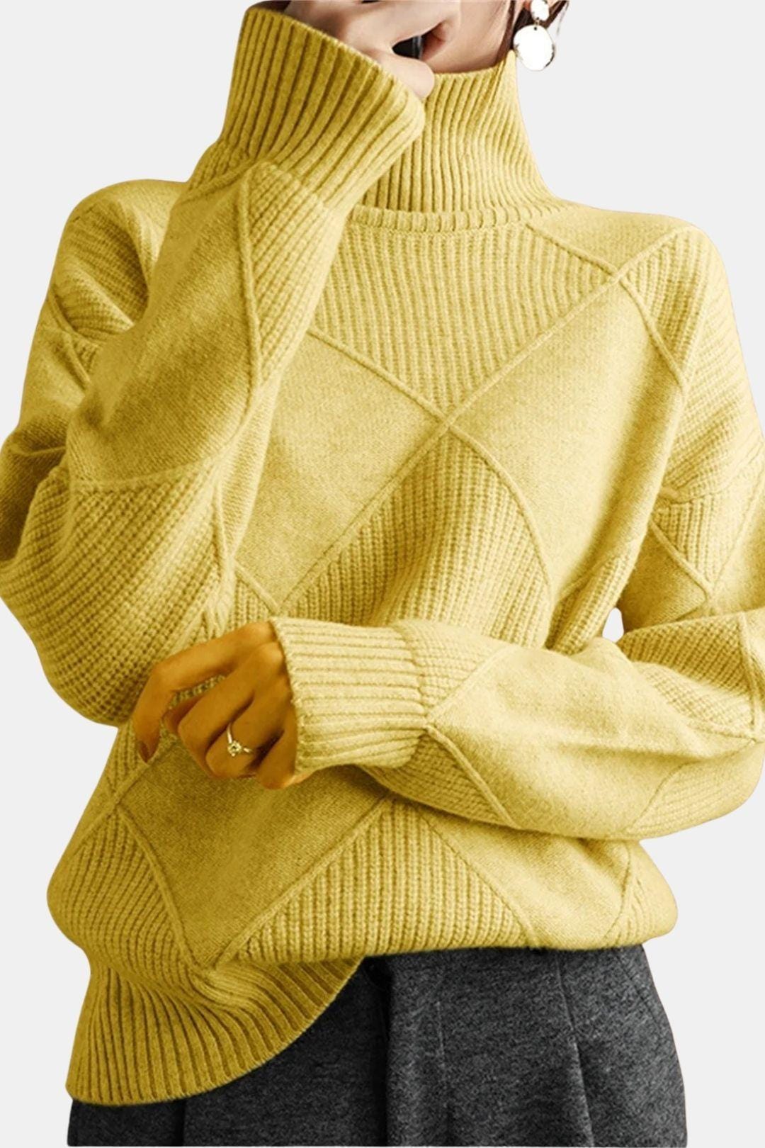 Solayne - Pure Cashmere Sweater with Turtleneck