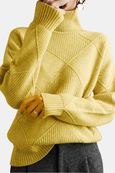 Solayne - Pure Cashmere Sweater with Turtleneck