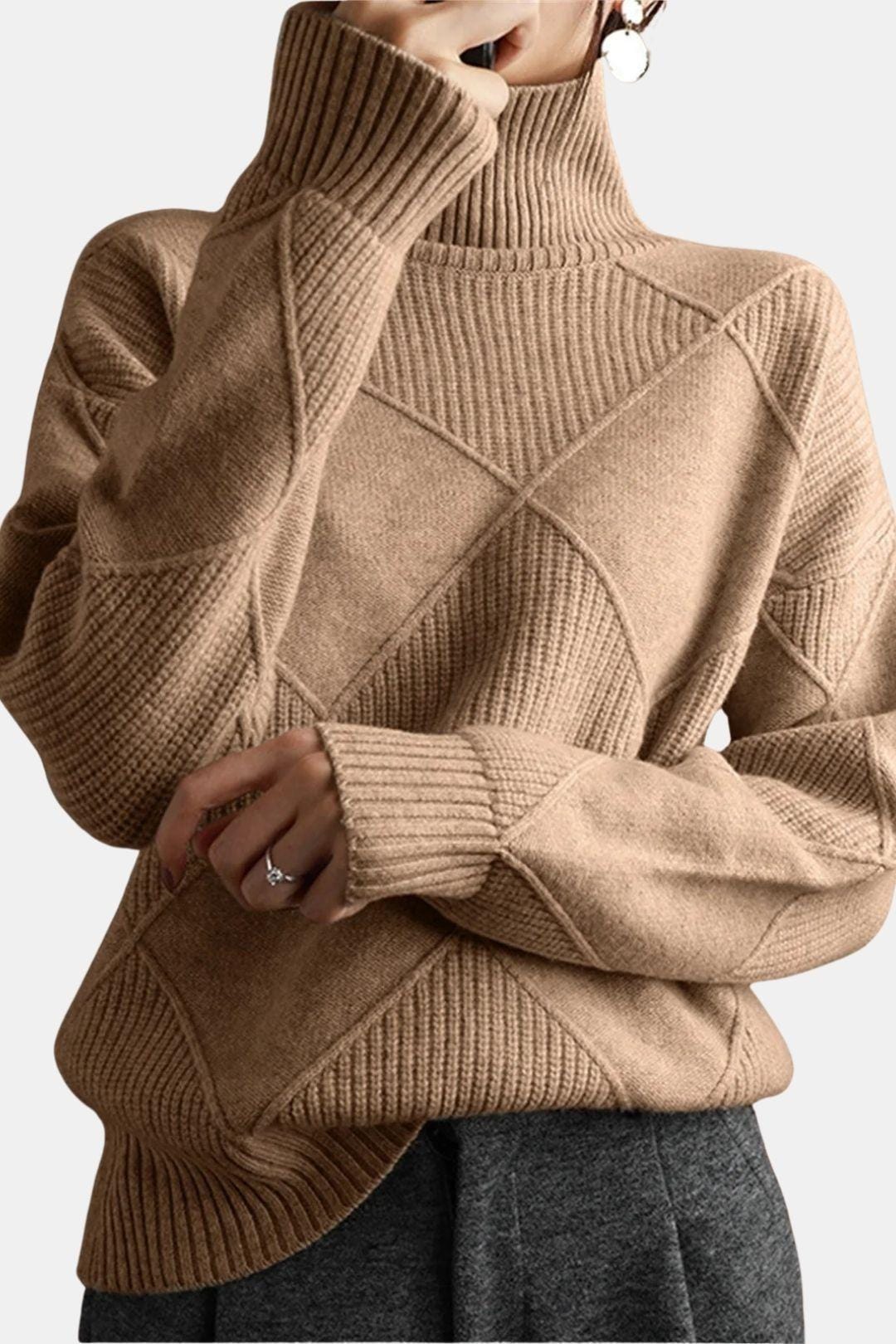 Solayne - Pure Cashmere Sweater with Turtleneck