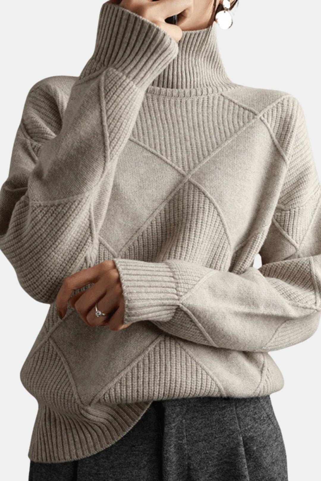 Solayne - Pure Cashmere Sweater with Turtleneck