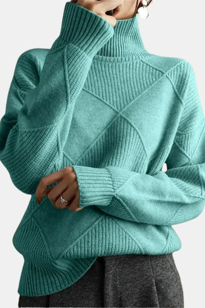 Solayne - Pure Cashmere Sweater with Turtleneck