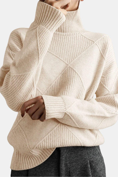 Solayne - Pure Cashmere Sweater with Turtleneck