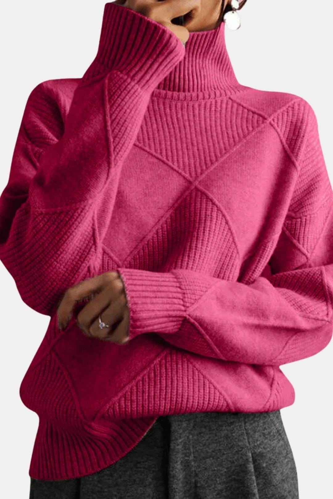 Solayne - Pure Cashmere Sweater with Turtleneck