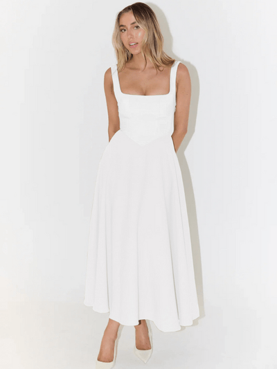 Nour – Square Neck Midi Dress