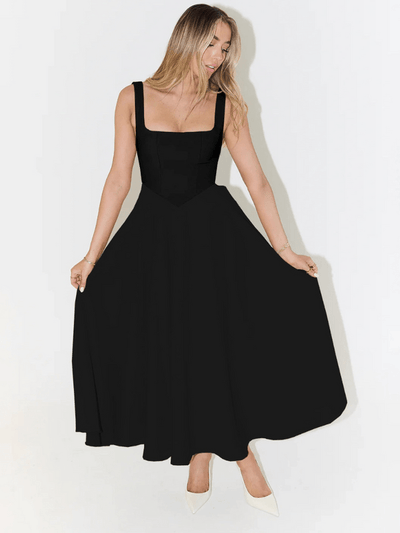 Nour – Square Neck Midi Dress