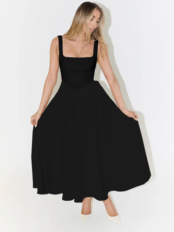 the nour midi dress Square Neck Midi Dress – Modesia