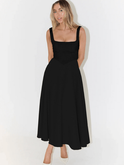 Nour – Square Neck Midi Dress