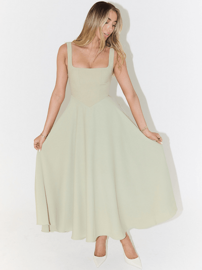 Nour – Square Neck Midi Dress