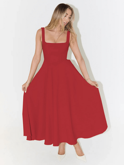 Nour – Square Neck Midi Dress