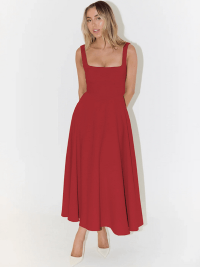 Nour – Square Neck Midi Dress