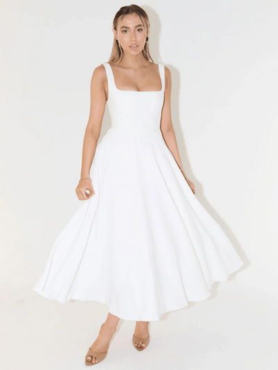 Nour – Square Neck Midi Dress