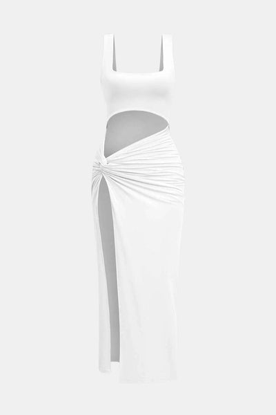 Sylvanna – Twist Front Cut Out Midi Dress