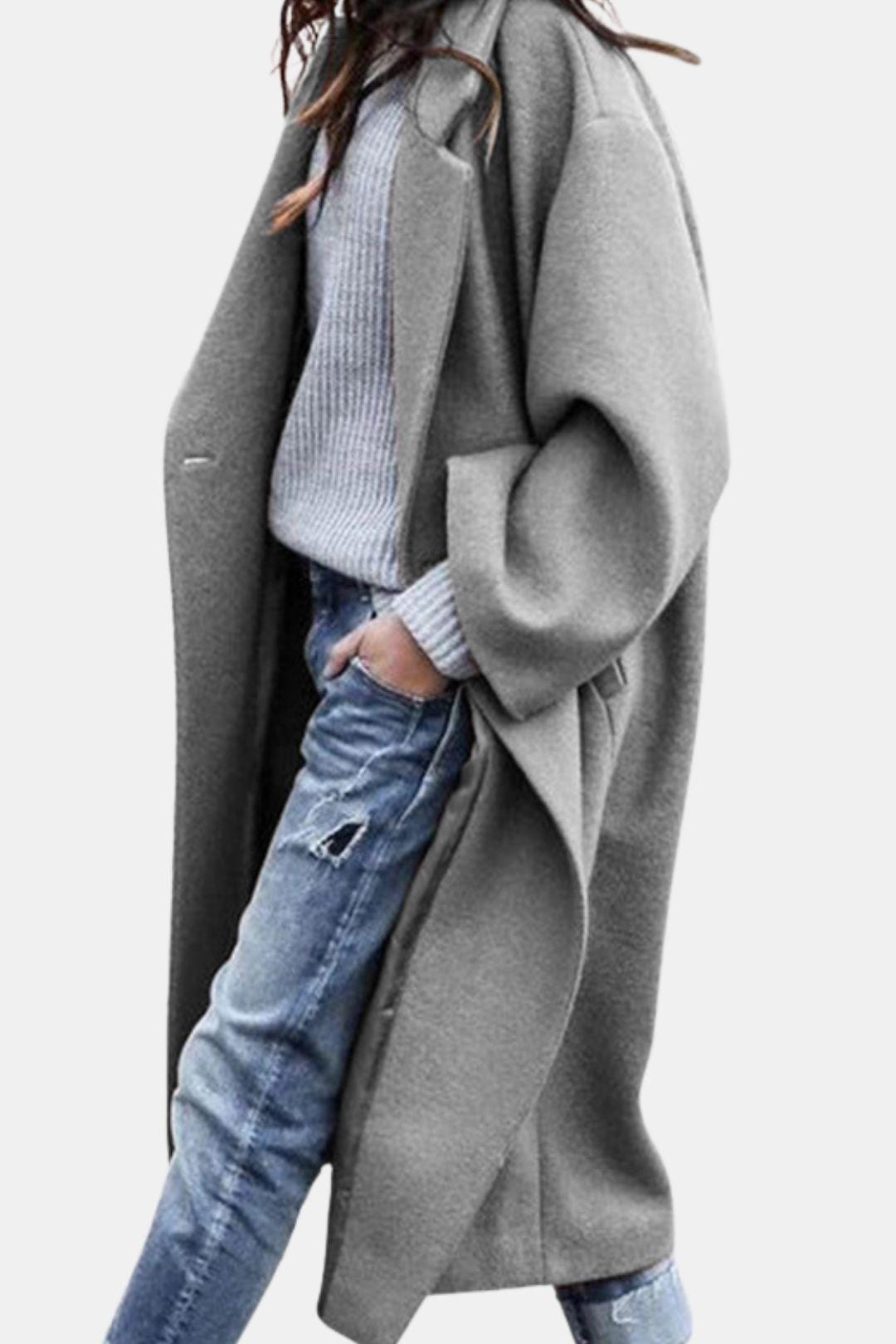 Sylvia - Relaxed Long Hem Double Breasted Jacket