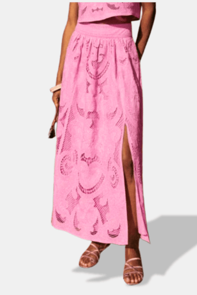 Talia – Sleeveless Hollow Lace Crop Top