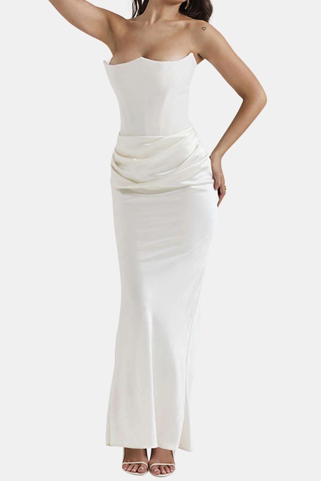 Tanya – Layer Strapless Mermaid Maxi Dress