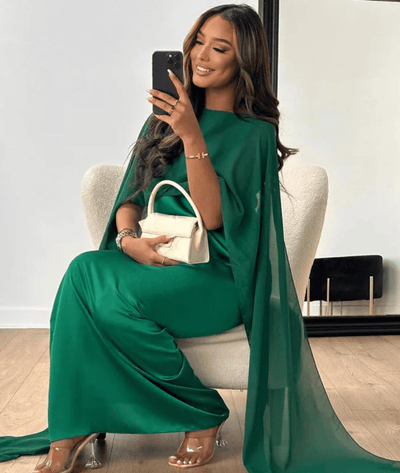 Tayma – Draped Sleeve Maxi Dress