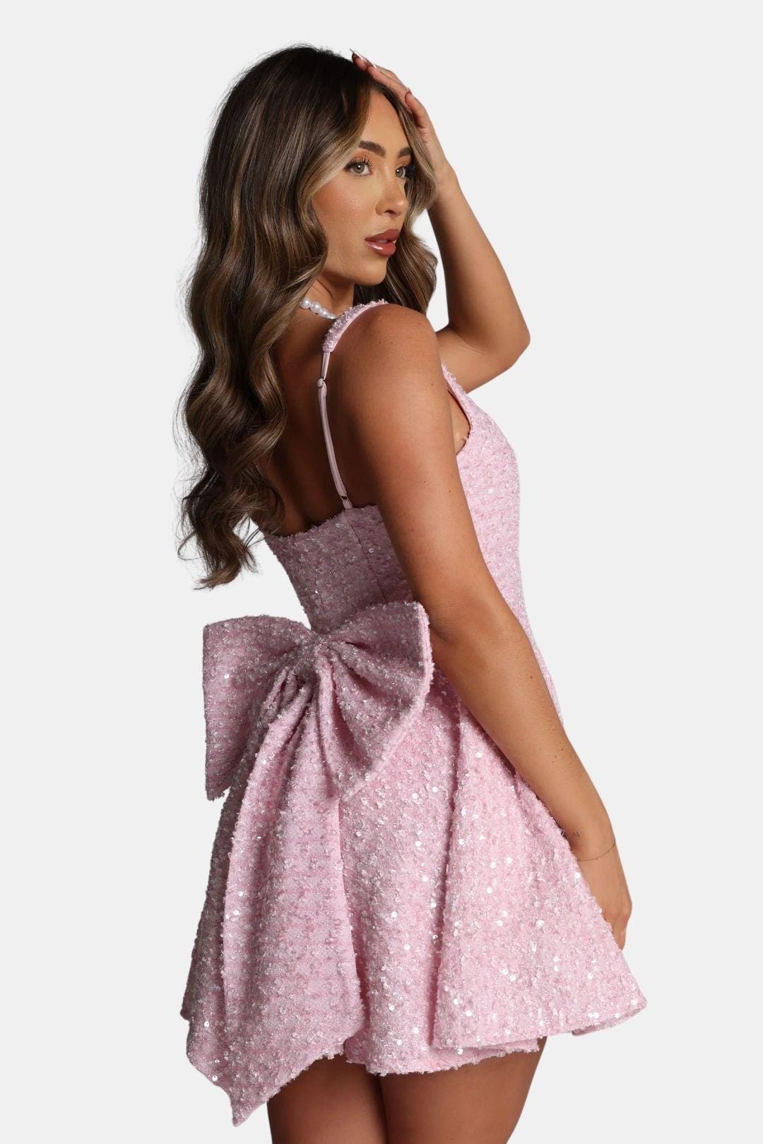 Tori – Love Letters Bow Mini Dress