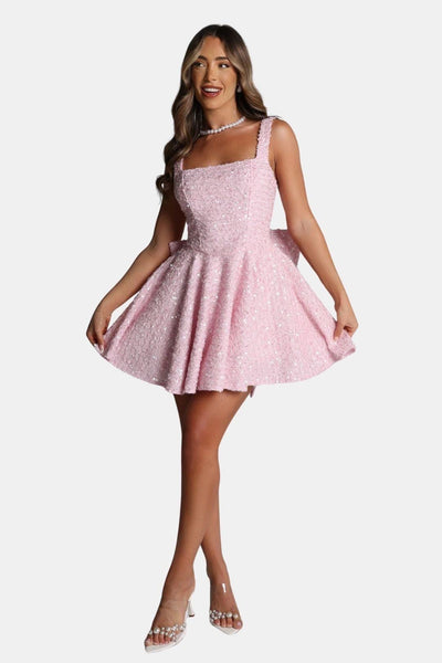 Tori – Love Letters Bow Mini Dress