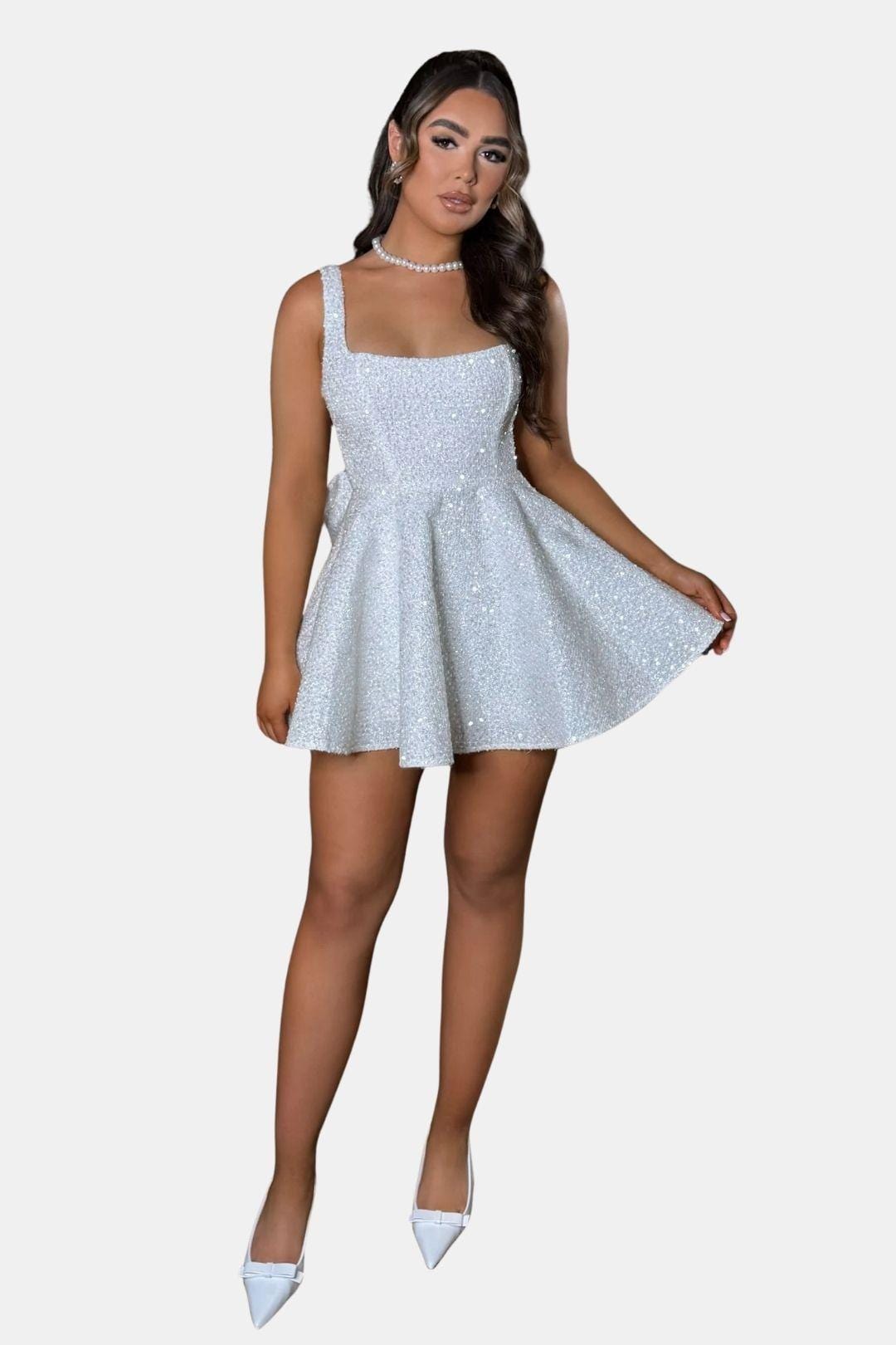Tori – Love Letters Bow Mini Dress