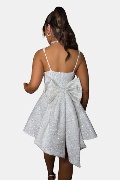 Tori – Love Letters Bow Mini Dress