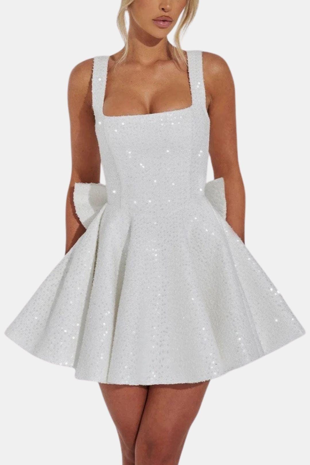 Tori – Love Letters Bow Mini Dress