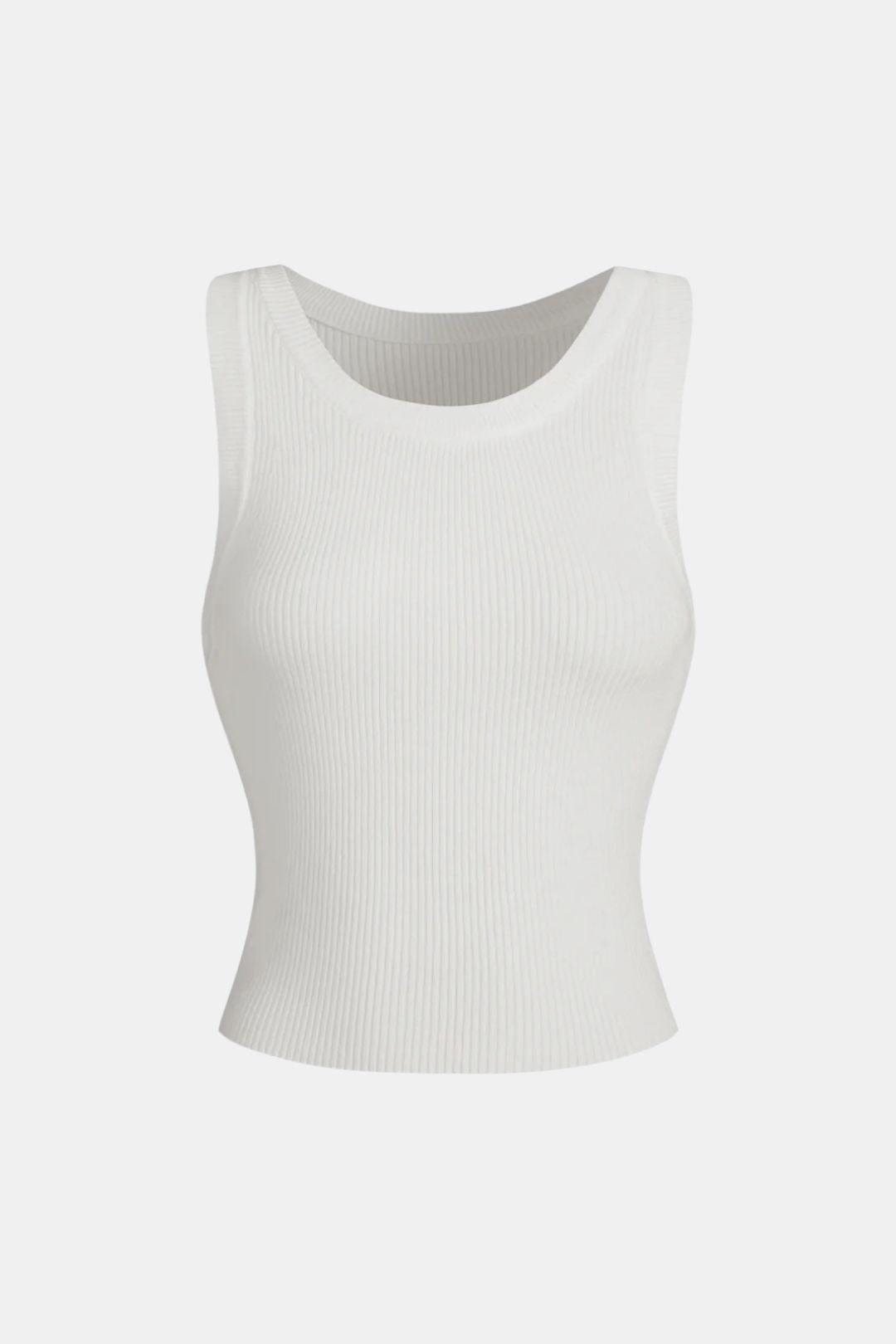 Trina – Solid Ribbed Knitted Top