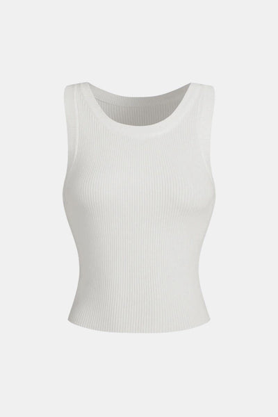 Trina – Solid Ribbed Knitted Top