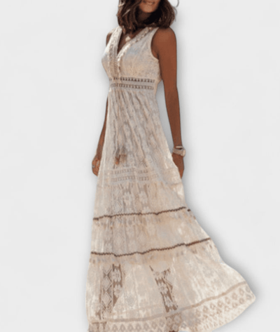 Violeta – V-Neck Boho Maxi Dress