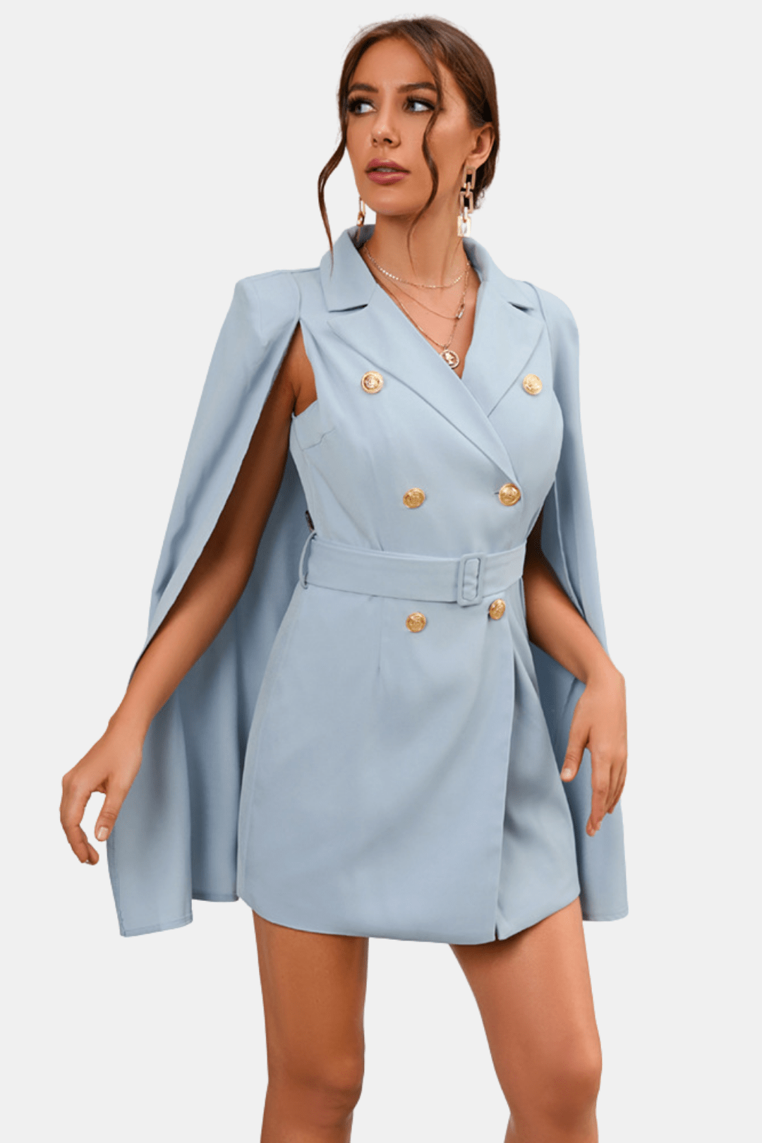 Virella – Blazer Dress with Cape Detail