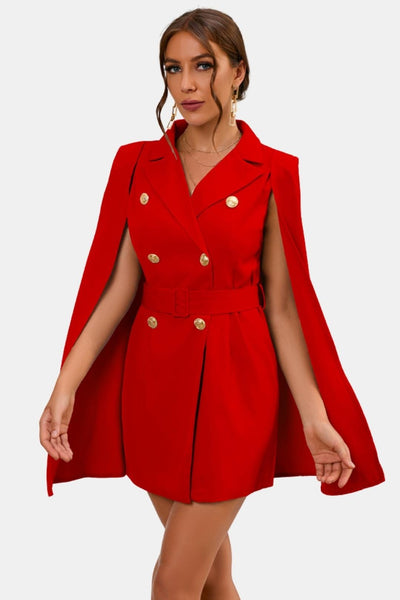 Virella – Blazer Dress with Cape Detail