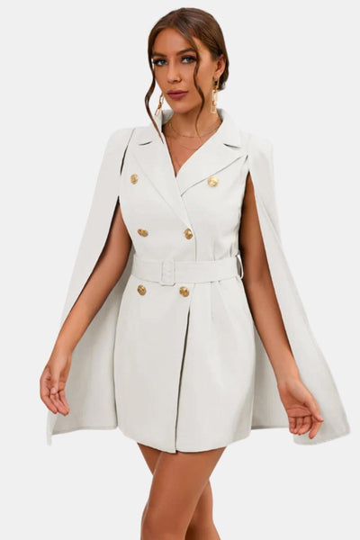 Virella – Blazer Dress with Cape Detail