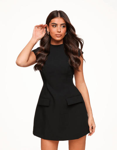 Viviana - Refined Mini Dress In Black