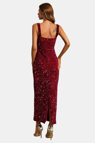 Wendy - Square Neck Sequin Cocktail Dress