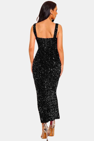 Wendy - Square Neck Sequin Cocktail Dress